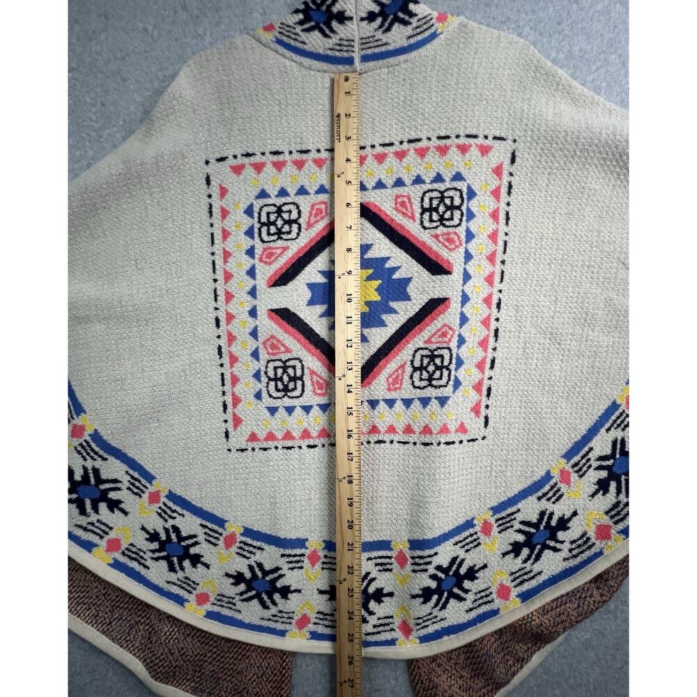 Flying Tomato Open Front Geometric Tribal Cardigan Sweater M/L - Picture 6 of 9